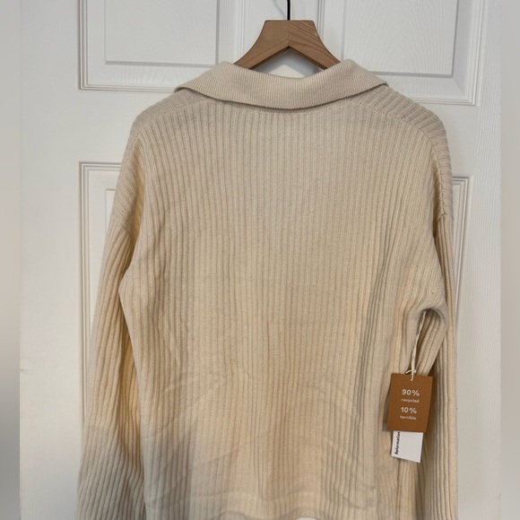 Reformation Cashmere Cardigan cream NWT button up size XS - Picture 7 of 10